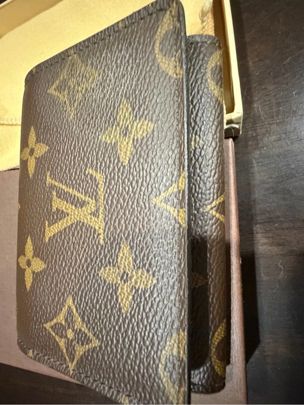 Louis Vuitton Monogram Card Holder Wallet - Brown & Gold